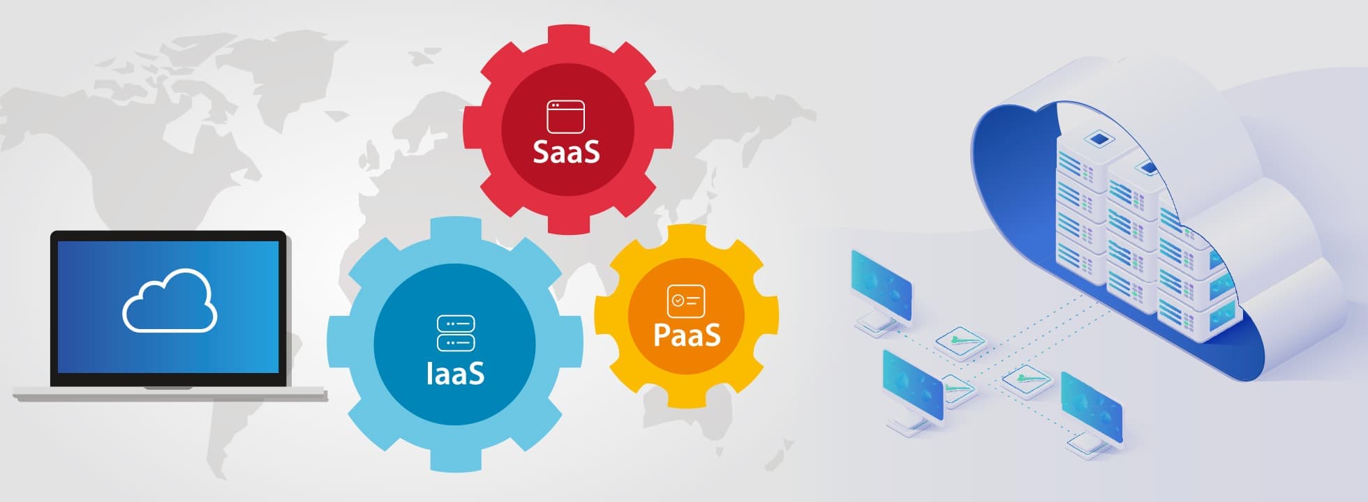 saas,paas,iaasのイメージ